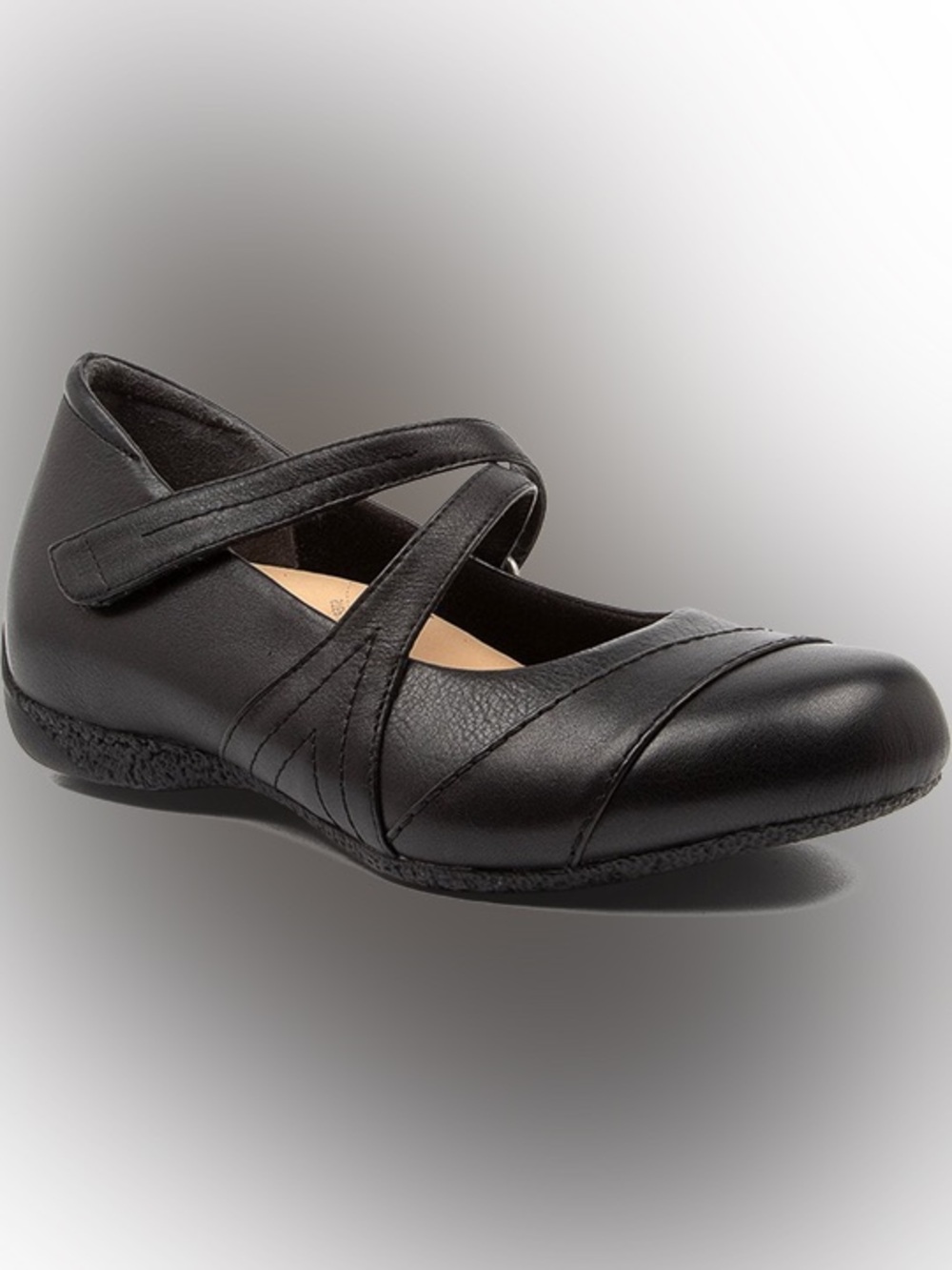 Women's Black Cross-Strap Mary Jane Loafers